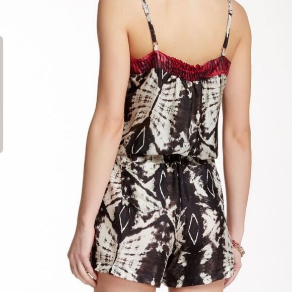 Da-Nang Printed 100% Silk Romper Sz M - Picture 3 of 10
